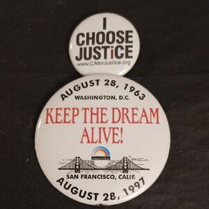 Keep the Dream Alive! White Commemorative Button - Unbranded